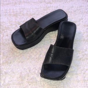 Vintage square toe mules